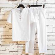 Cyril - Herren-Outfit mit Hemd und Hose - perfekt für sonnige Tage – Weiß