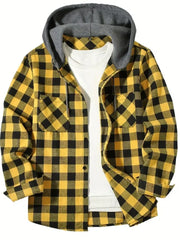 Jastor - Wattierte Karojacke – Gelb