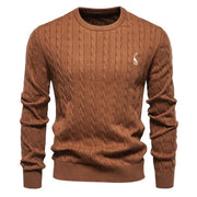 Leon | Herrenpullover warm aus hochwertigem Strick – Braun
