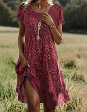 Arwenna - Luftiges Sommerkleid – Rot