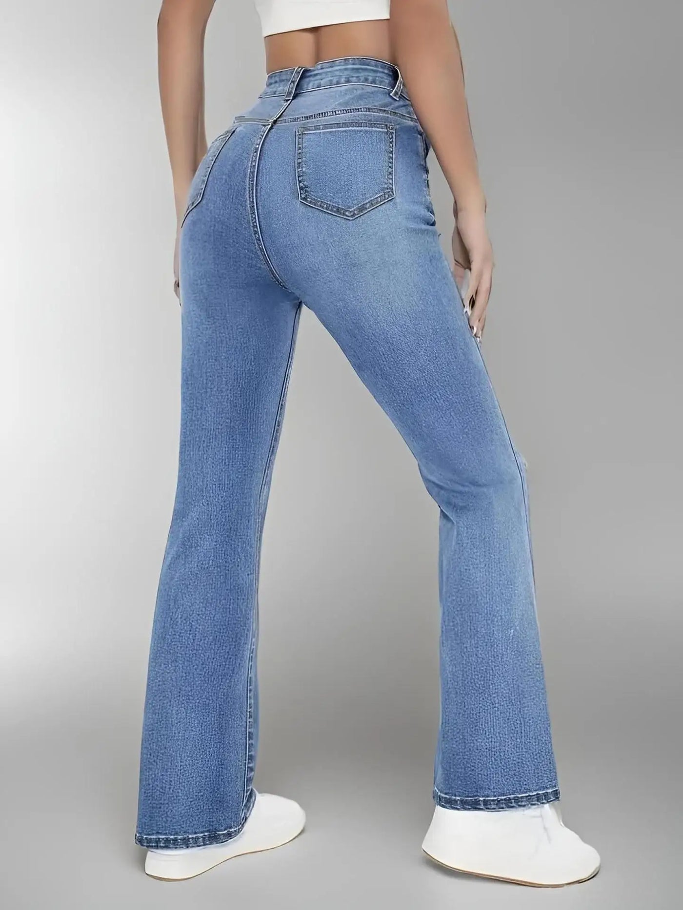 Fiona Bootcut-Jeans mit hoher Taille