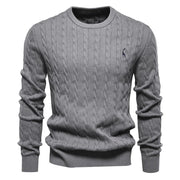 Leon | Herrenpullover warm aus hochwertigem Strick – Dunkelgrau