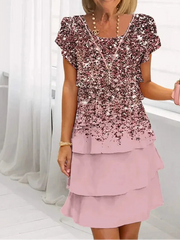 Gabriella™ - Elegantes Komfort-Rüschenkleid – Hellrosa