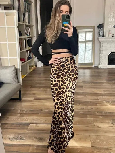 Karoline Maxirock Leopardenmuster