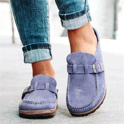 Klassische Wildleder-Slip-On Clogs für Damen