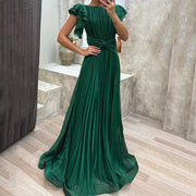 Mud™ - Elegantes Plissiertes Abendkleid – Grün