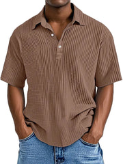 Oscar | Retro Herren Sommerhemd – Braun