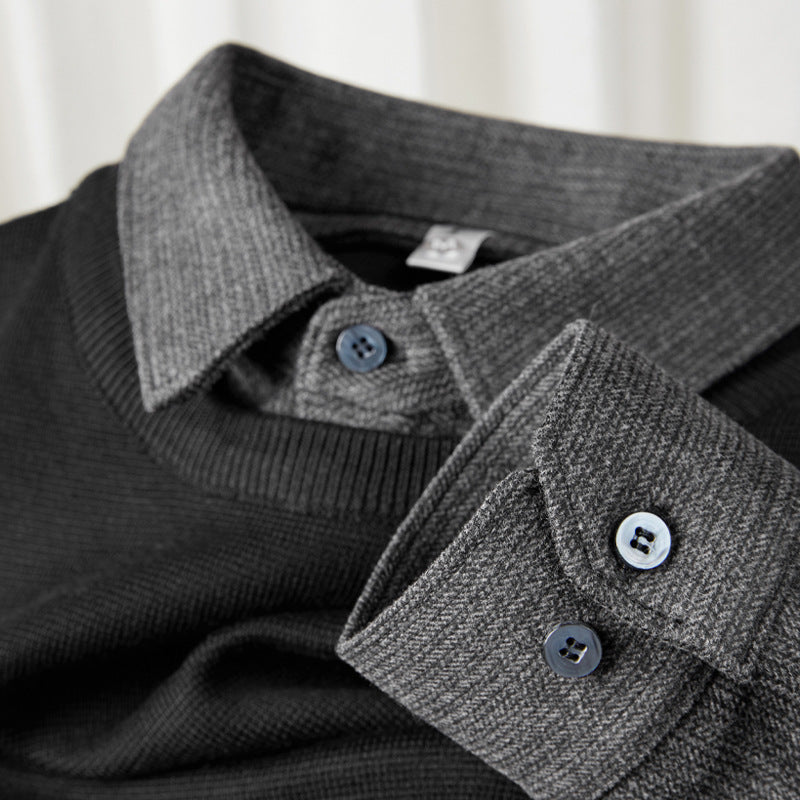 Zweifarbiges Hemd aus Wolle von Edgar