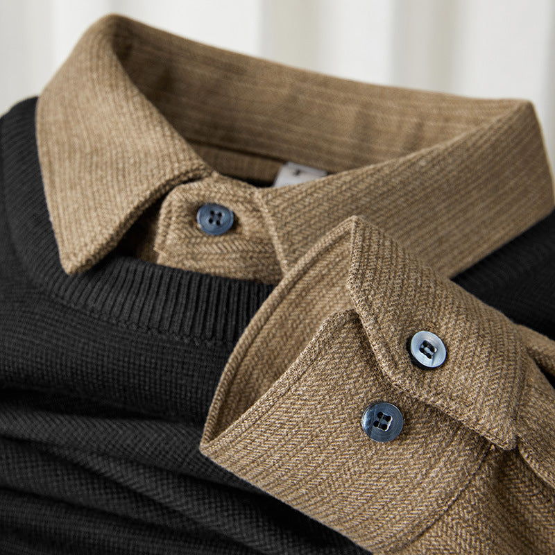 Zweifarbiges Hemd aus Wolle von Edgar