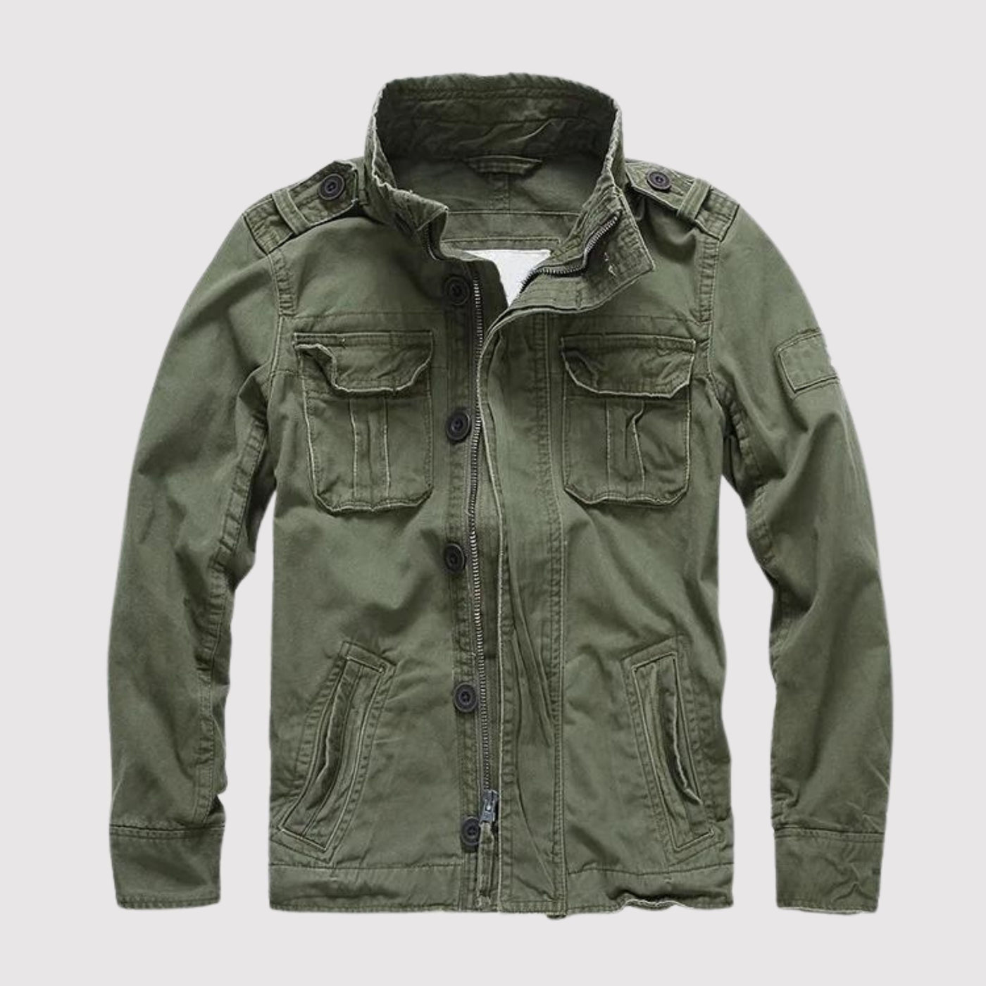 Retro-Armee-Stil-Denimjacke für Herren