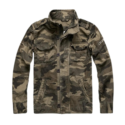 Retro-Armee-Stil-Denimjacke für Herren