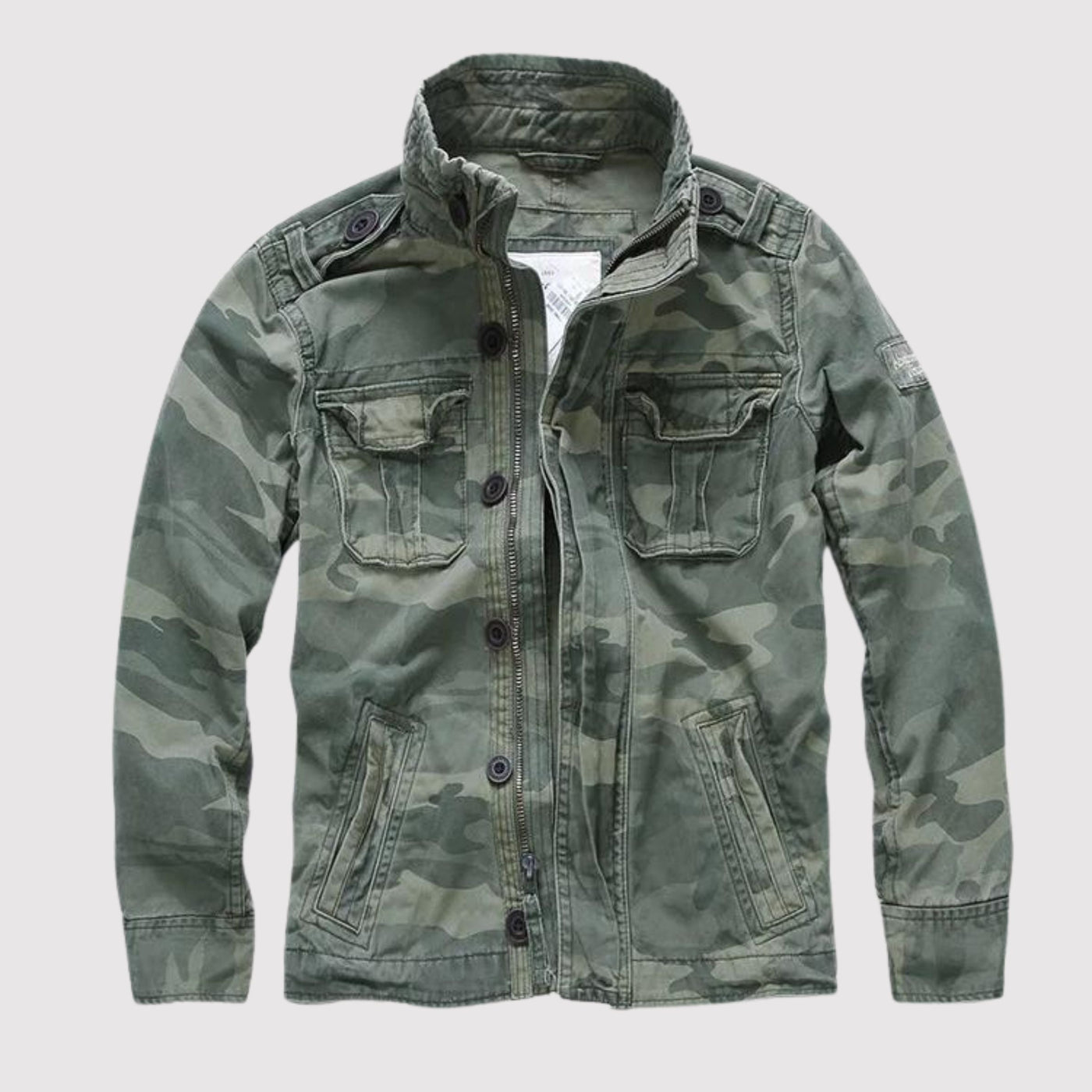 Retro-Armee-Stil-Denimjacke für Herren