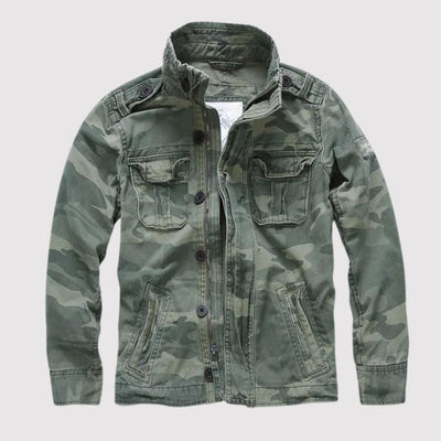 Retro-Armee-Stil-Denimjacke für Herren