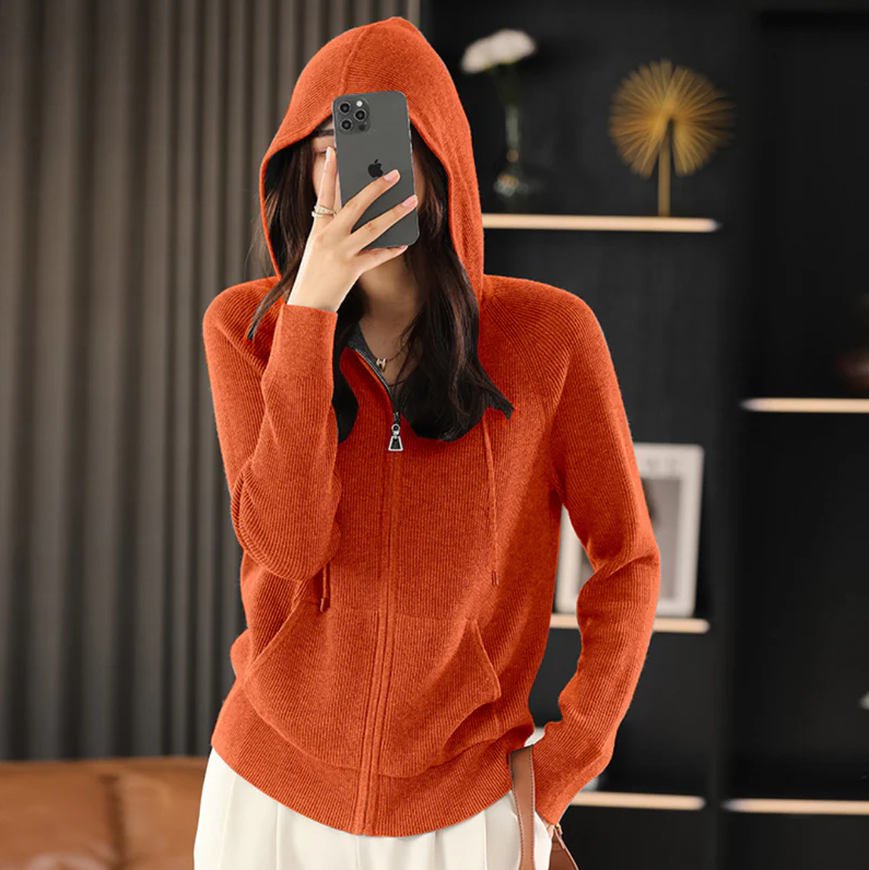 JENICA | LÄSSIGER KAPUZENPULLI STRICKJACKE