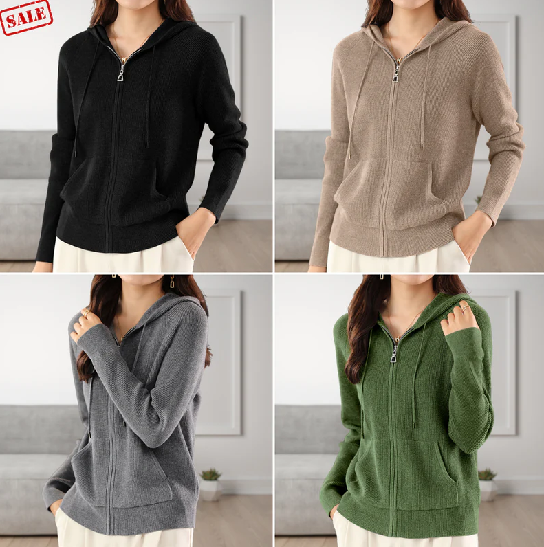 JENICA | LÄSSIGER KAPUZENPULLI STRICKJACKE