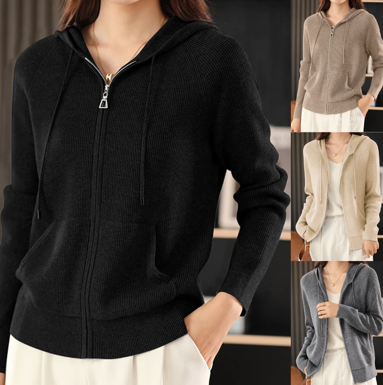 JENICA | LÄSSIGER KAPUZENPULLI STRICKJACKE