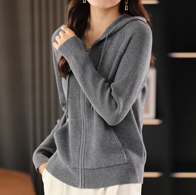 JENICA | LÄSSIGER KAPUZENPULLI STRICKJACKE