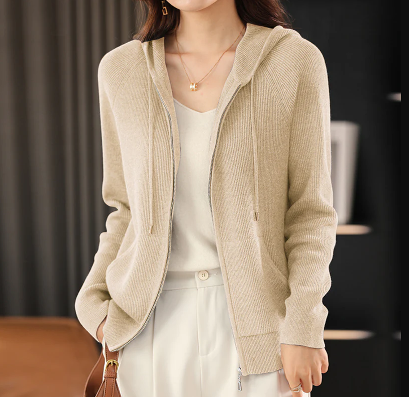 JENICA | LÄSSIGER KAPUZENPULLI STRICKJACKE