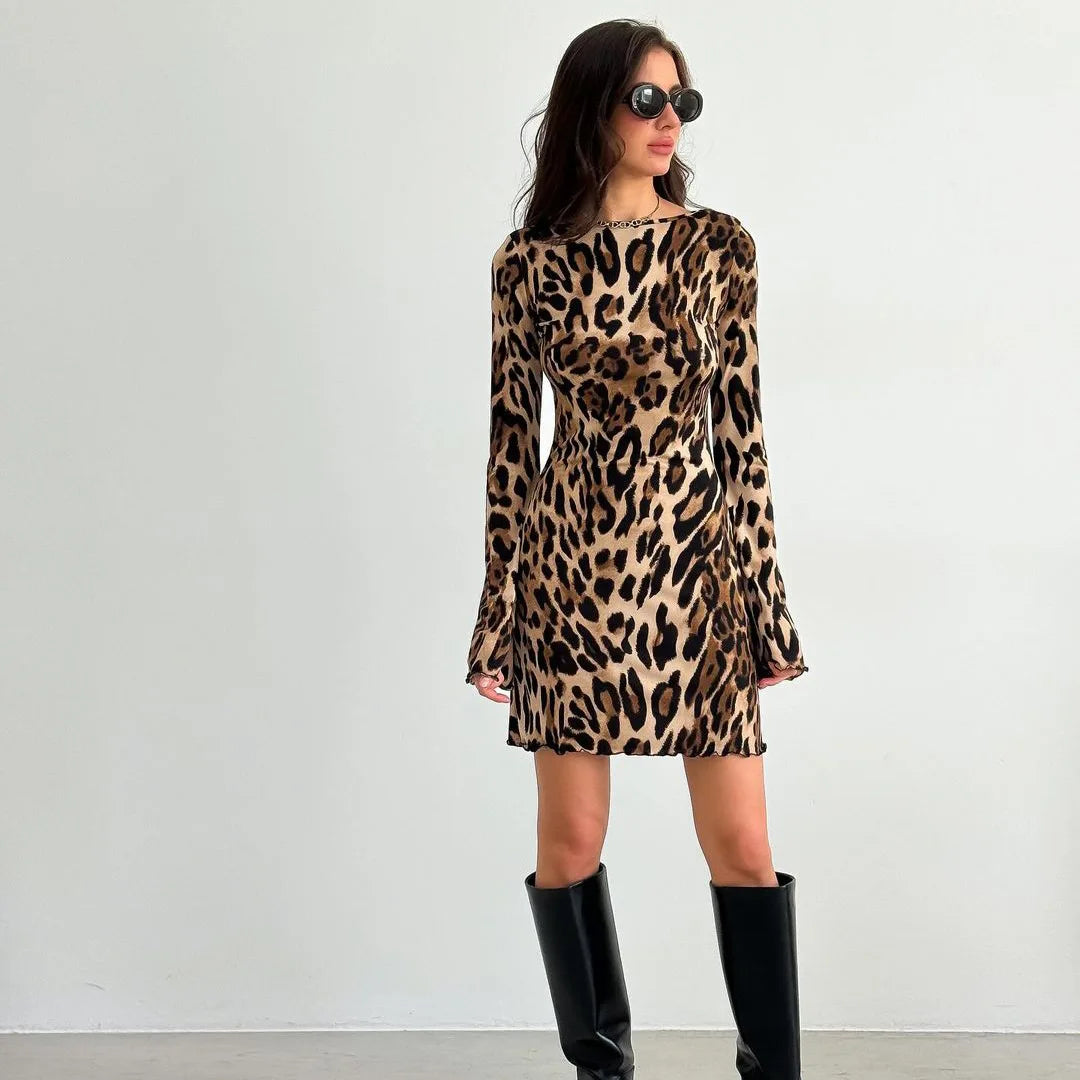 Mini-Kleid mit Animal-Print | Figurbetont & Elegant | Statement-Look