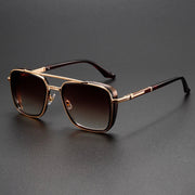 Herren Retro Metall Punk Sonnenbrillen – Vintage UV Schutz Shades – Braun