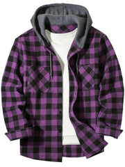 Jastor - Wattierte Karojacke – Lila