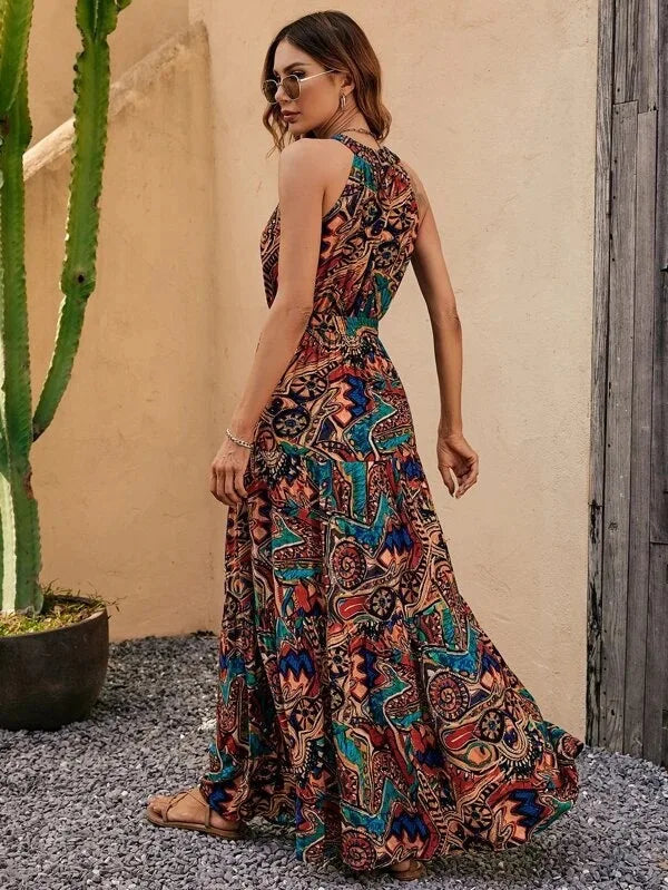 Grünes maxi sommerkleid - Lara