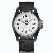 Herren Militär Stil Braune Armbanduhr – Robuste Taktische Lederuhr – Schwarz