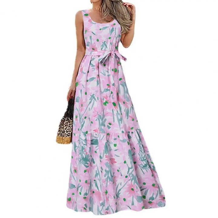 Schwarzes blumen maxikleid - Fiona