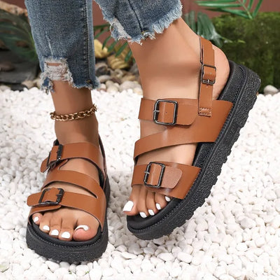 Bequeme vegane Sandalen für Senioren mit rutschfester Sohle – Caitlyn