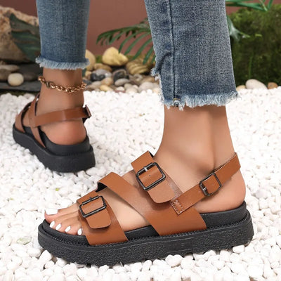 Bequeme vegane Sandalen für Senioren mit rutschfester Sohle – Caitlyn