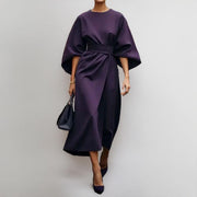 KATARZYNA | MAXIKLEID MIT KIMONOÄRMELN – Violett