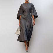KATARZYNA | MAXIKLEID MIT KIMONOÄRMELN – Grau