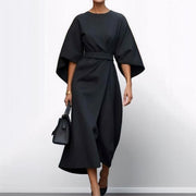 KATARZYNA | MAXIKLEID MIT KIMONOÄRMELN – Schwarz