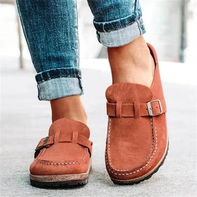 Klassische Wildleder-Slip-On Clogs für Damen
