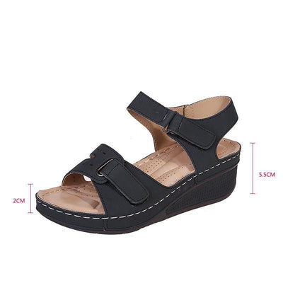 Offene Keilabsatz-Sandalen für Damen