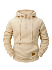 Quenford - Softtouch-Reißverschluss-Hoodie – Khaki
