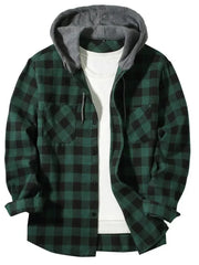 Jastor - Wattierte Karojacke – Grün