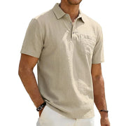 Grafton - Strukturiertes Kurzarm-Poloshirt – Khaki