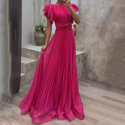 Mud™ - Elegantes Plissiertes Abendkleid – Rosa