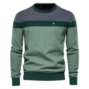 ALBERTO | HERRENPULLOVER MIT RUNDHALSAUSSCHNITT – Grün
