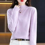Pure Schurwolle Damenpullover – Lila