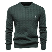 Leon | Herrenpullover warm aus hochwertigem Strick – Grün