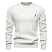 Leon | Herrenpullover warm aus hochwertigem Strick – Weiß