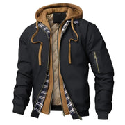 Jerome - Isolierte Outdoor-Kapuzenjacke – Schwarz