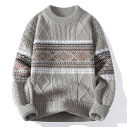 Lennart | Nordischer Strickpullover für Herren – Kaki