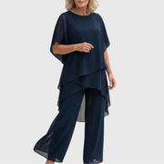 Elysanne - luftiges zweiteiliges Kleid-Set – Blau