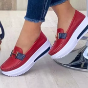Stylische orthopädische Damenschuhe für schmerzfreies Gehen – Selina – Rot