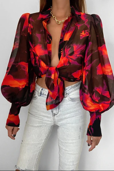 Nile - damenbluse aus weichem stretchmaterial