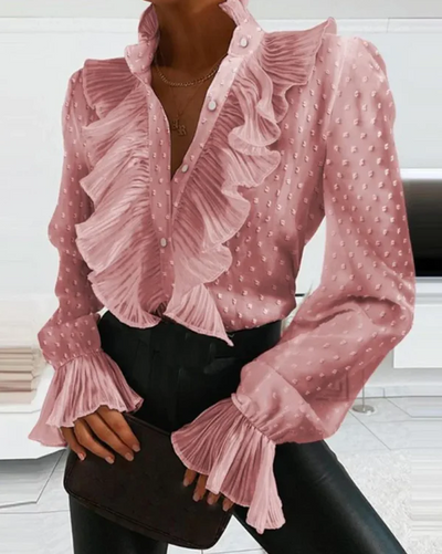 Matilda - langarmbluse mit rüschen