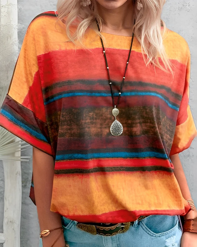 Aina – einfaches rundhals-t-shirt für damen